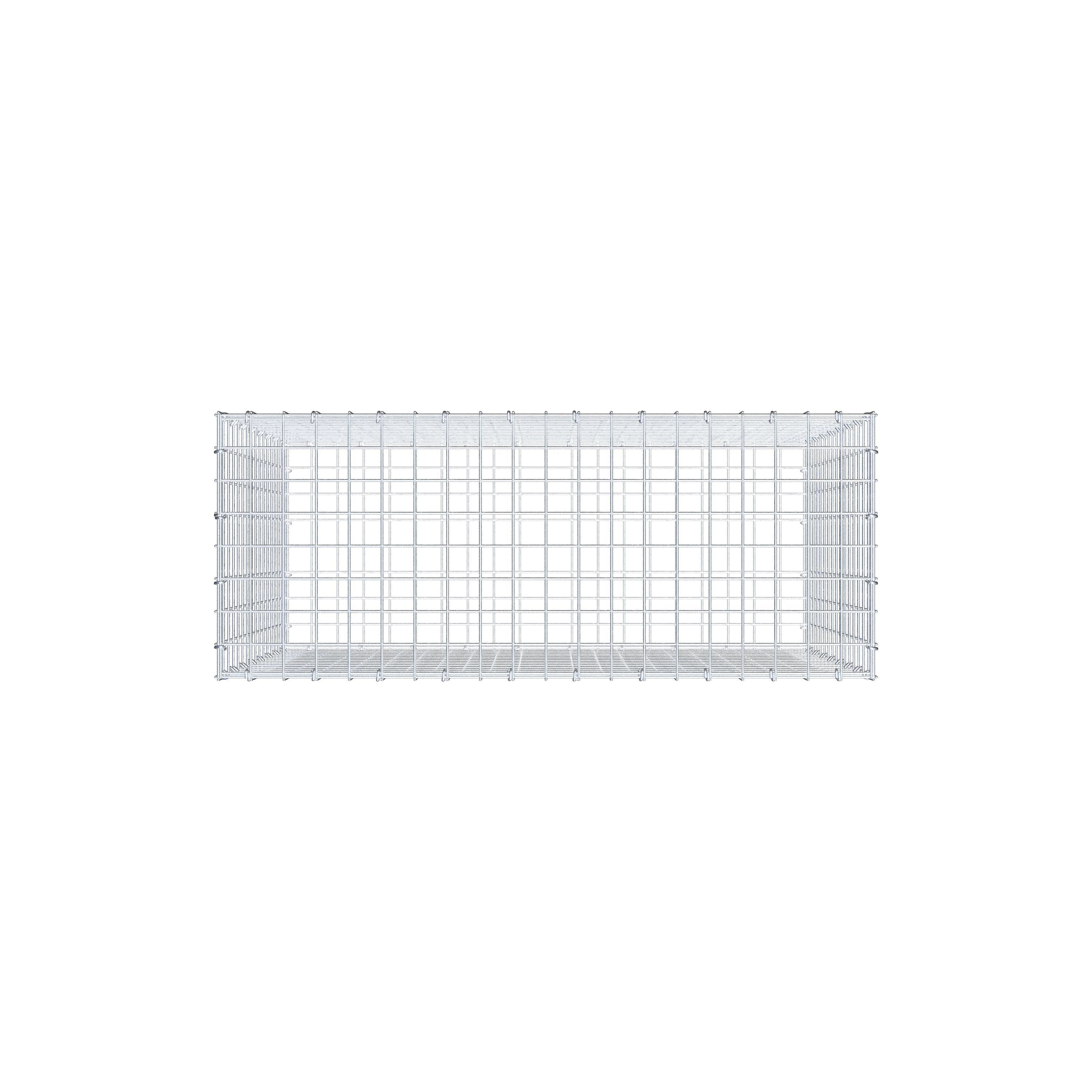 Gabbione 100 cm x 80 cm x 40 cm (L x H x P), maglia 5 cm x 5 cm, anello a C