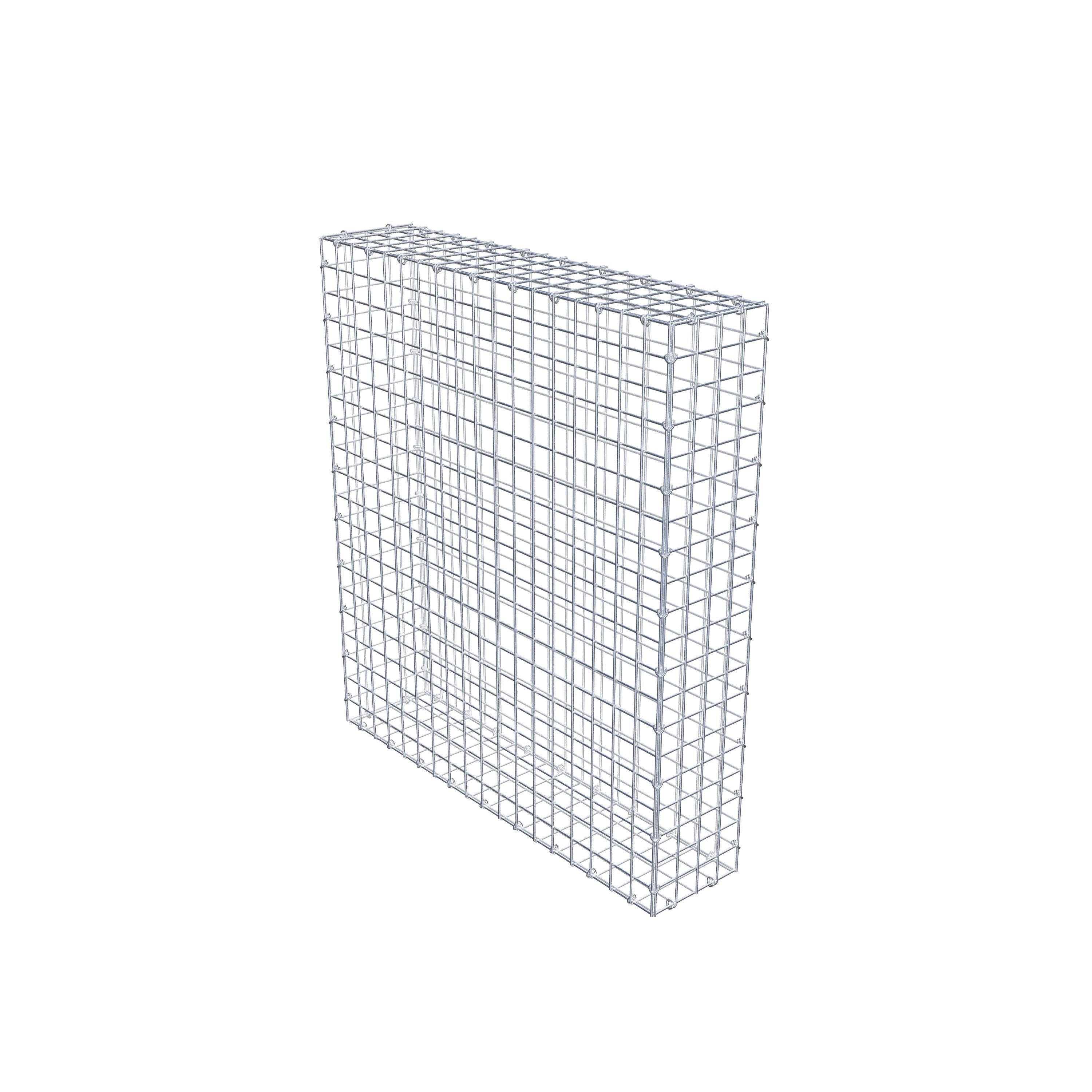 Gabion 100 cm x 90 cm x 20 cm (L x H x D), maskestørrelse 5 cm x 5 cm, C-ring