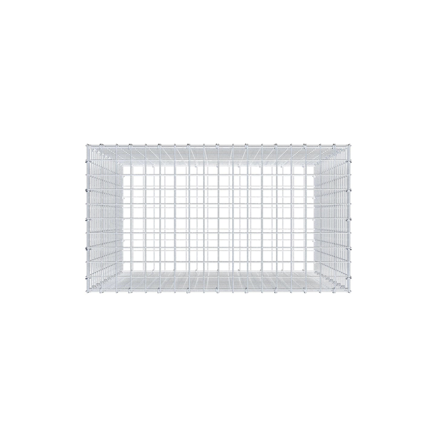 Gabion 100 cm x 90 cm x 50 cm (L x H x P), mailles 5 cm x 5 cm, anneau en C