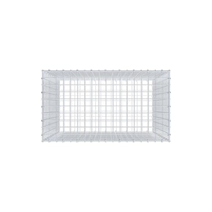 Gabion 100 cm x 90 cm x 50 cm (L x H x P), mailles 5 cm x 5 cm, anneau en C