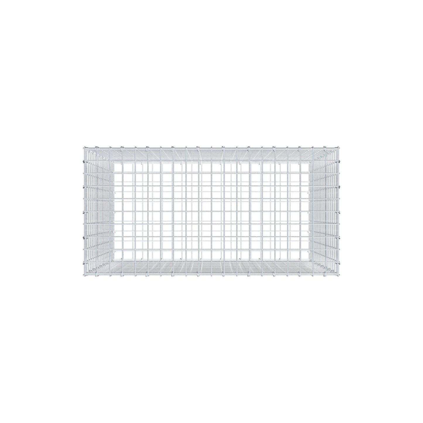 Gabion 100 cm x 90 cm x 50 cm (L x H x P), mailles 5 cm x 5 cm, anneau en C