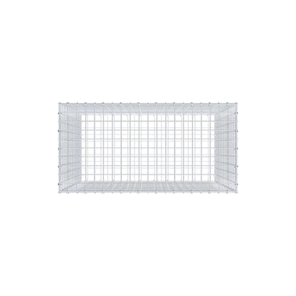 Gabion 100 cm x 100 cm x 50 cm (L x H x D), maskstorlek 5 cm x 5 cm, C-ring