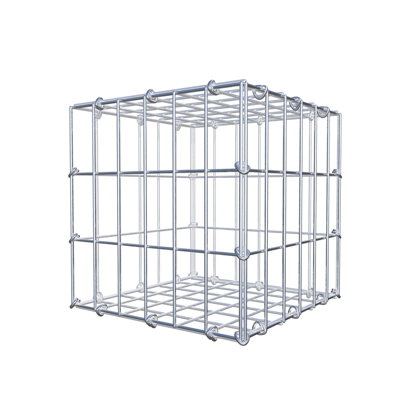 Gabion 30 cm x 30 cm x 30 cm (L x H x D), maskstorlek 5 cm x 10 cm, C-ring