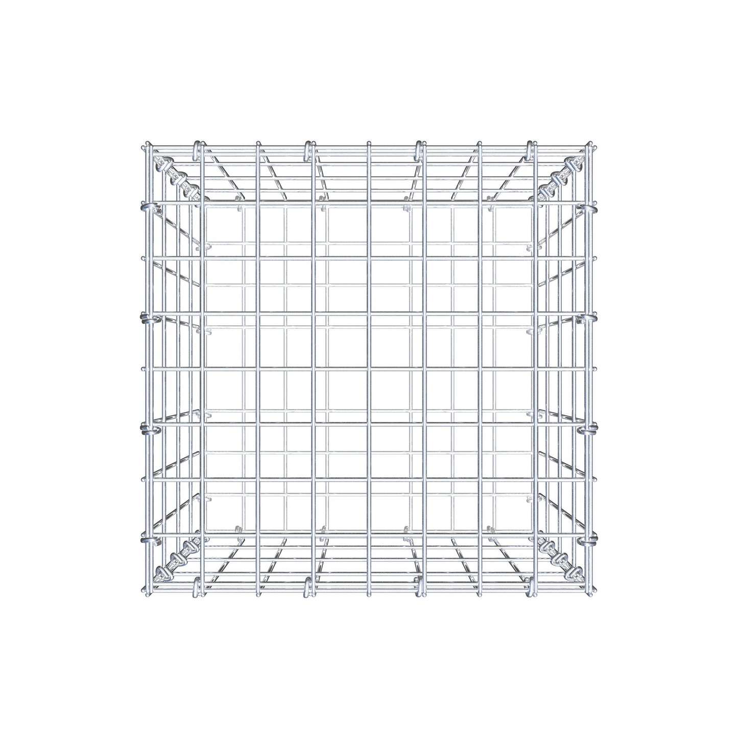 Gabion 40 cm x 40 cm x 40 cm (L x H x D), maskstorlek 5 cm x 10 cm, C-ring