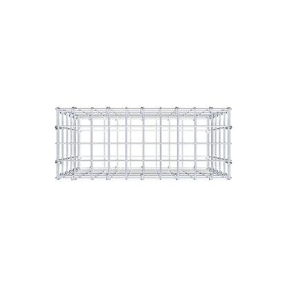 Gabion 50 cm x 50 cm x 20 cm (L x H x D), maskestørrelse 5 cm x 10 cm, C-ring