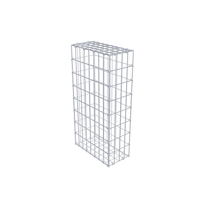 Gabion 80 cm x 40 cm x 20 cm (L x H x D), maskstorlek 5 cm x 10 cm, C-ring