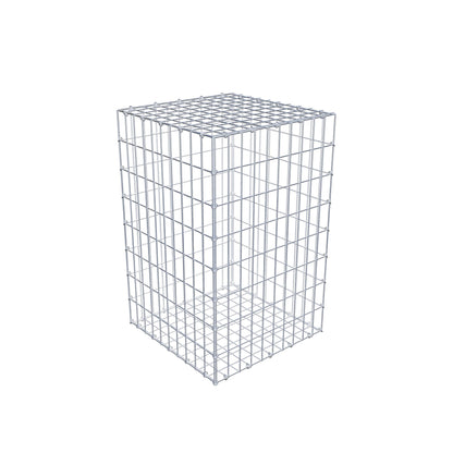 Gabion 80 cm x 50 cm x 50 cm (L x H x D), maskstorlek 5 cm x 10 cm, C-ring