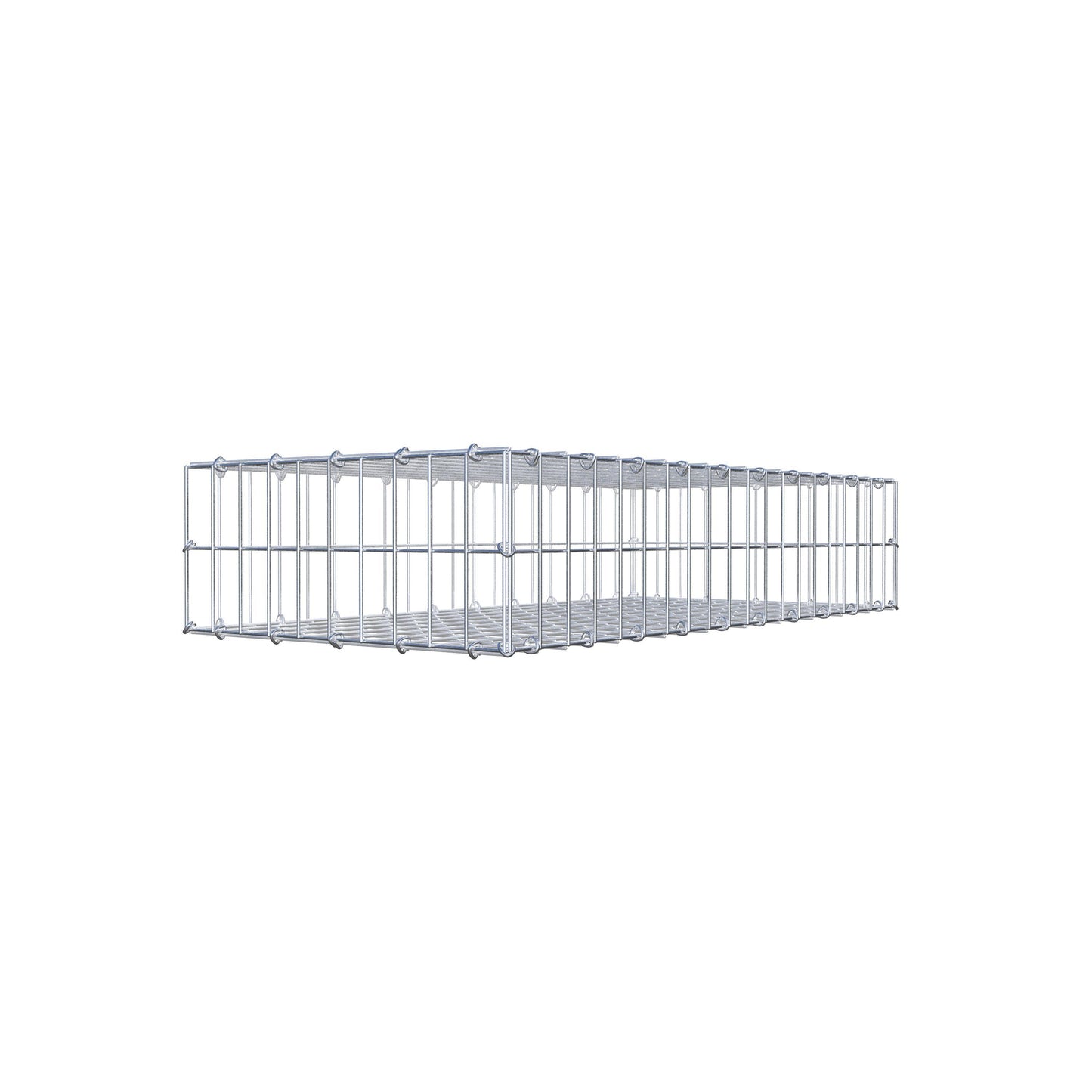 Gabion 100 cm x 20 cm x 50 cm (L x H x P), mailles 5 cm x 10 cm, anneau en C