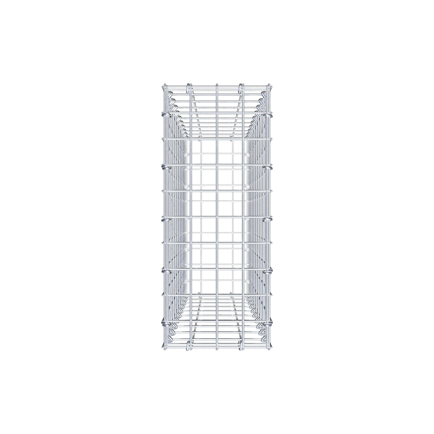 Gabion 100 cm x 20 cm x 50 cm (L x H x P), mailles 5 cm x 10 cm, anneau en C
