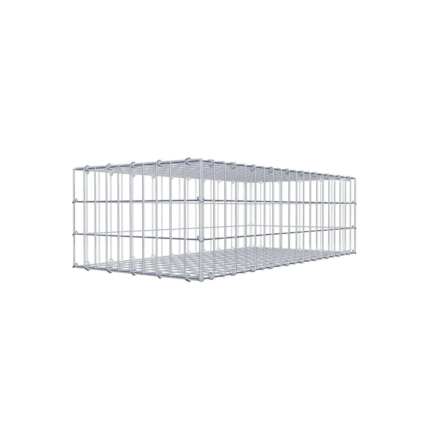 Gabion 100 cm x 30 cm x 50 cm (L x H x D), maskestørrelse 5 cm x 10 cm, C-ring