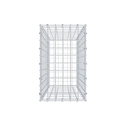 Gabion 100 cm x 30 cm x 50 cm (L x H x D), maskestørrelse 5 cm x 10 cm, C-ring