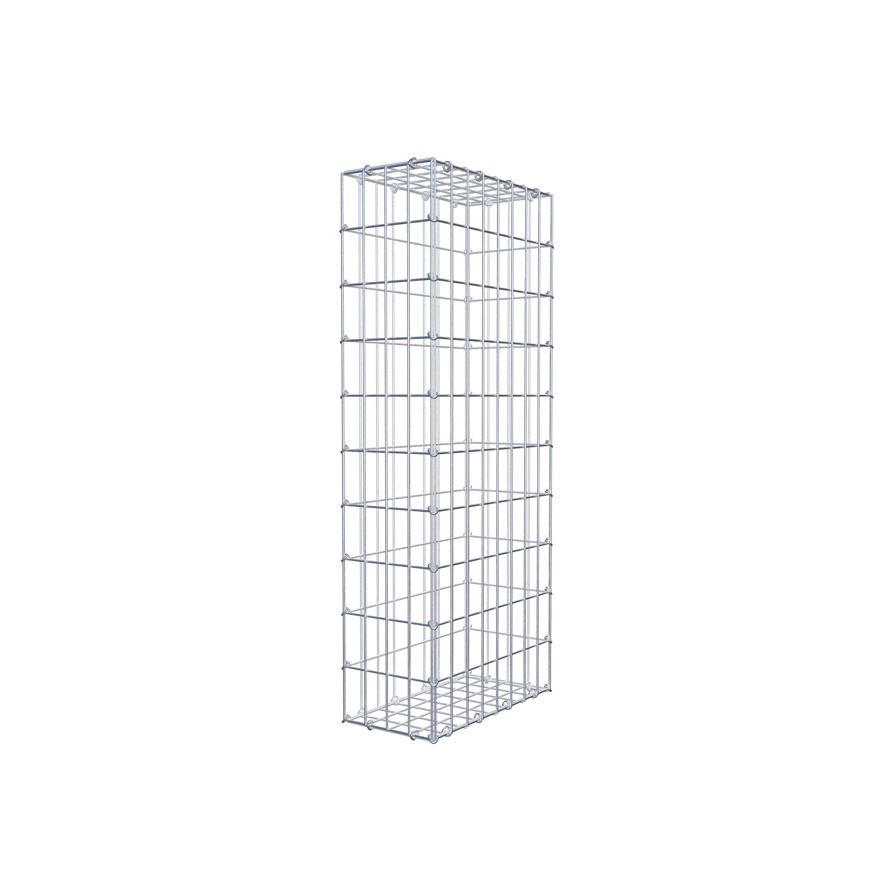 Gabion 100 cm x 40 cm x 20 cm (L x H x D), maskestørrelse 5 cm x 10 cm, C-ring