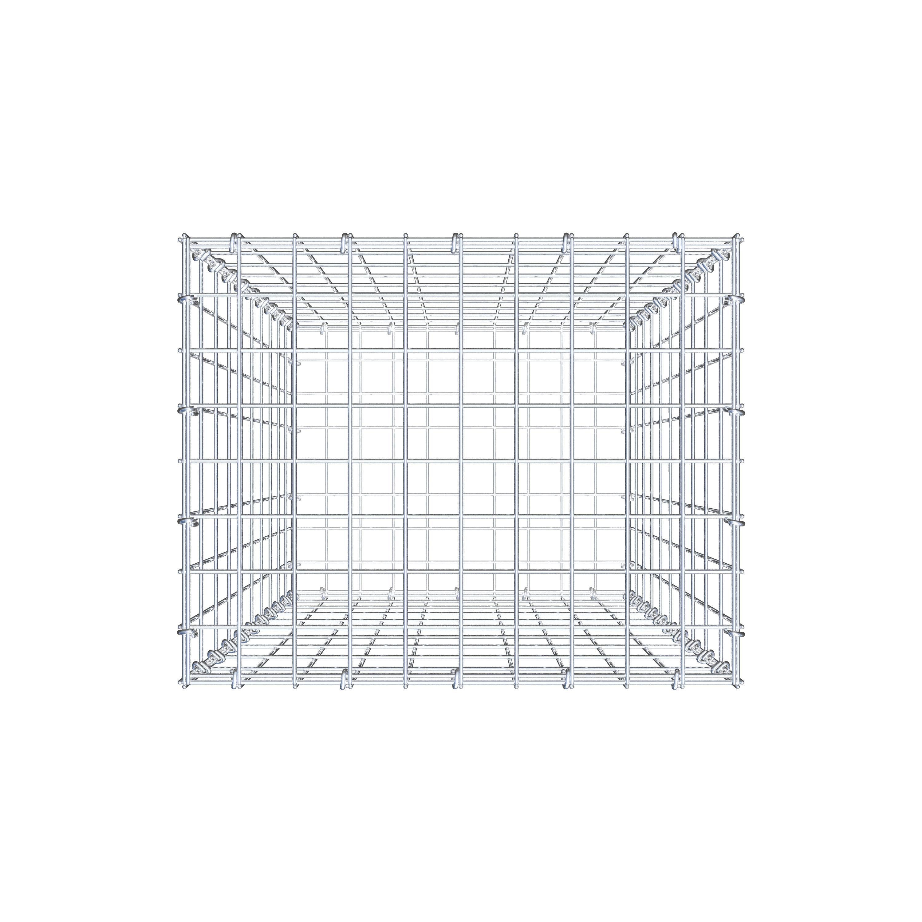 Gabion 100 cm x 50 cm x 40 cm (L x H x D), maskestørrelse 5 cm x 10 cm, C-ring