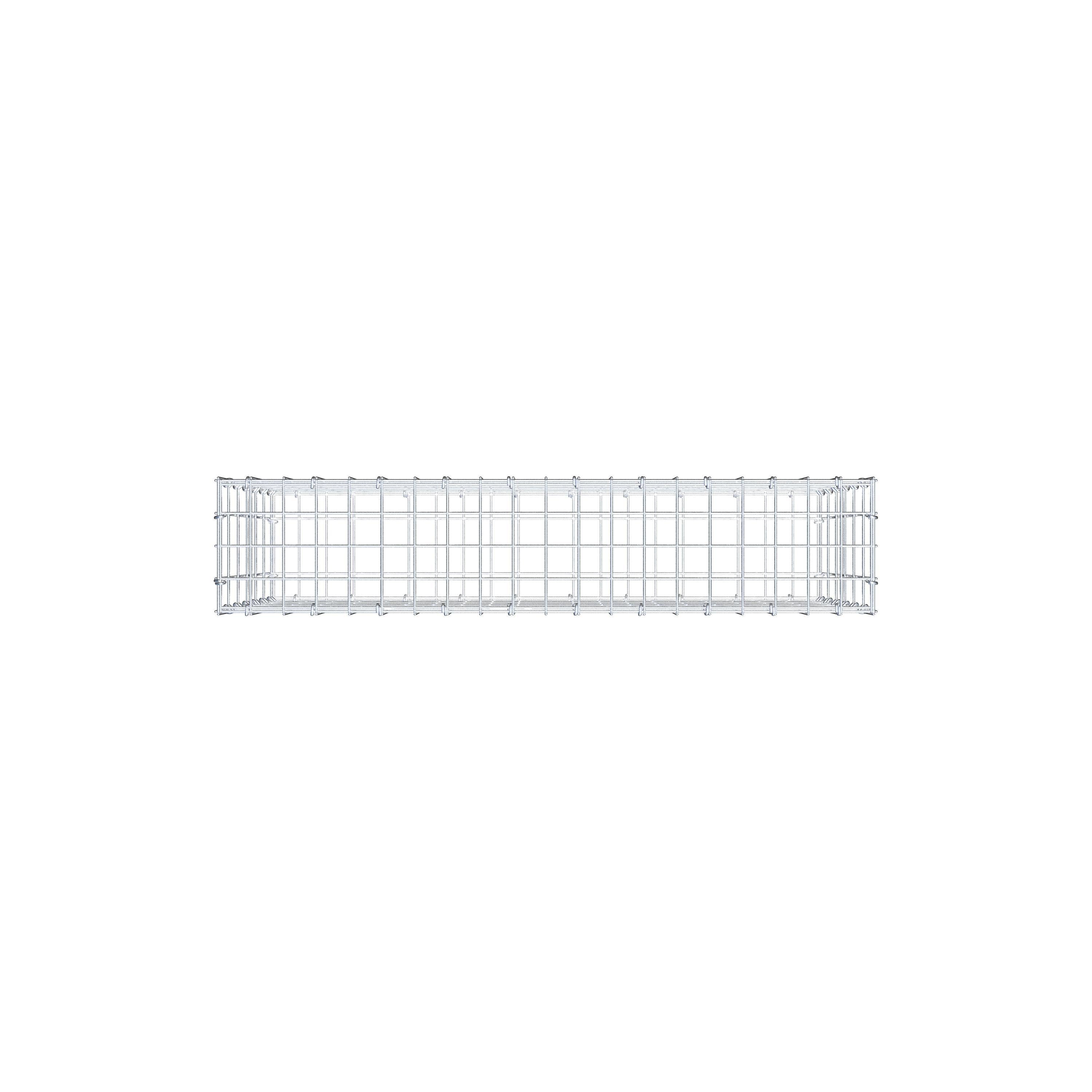 Gabione 100 cm x 60 cm x 20 cm (L x H x T), Maschenweite 5 cm x 10 cm, C-Ring