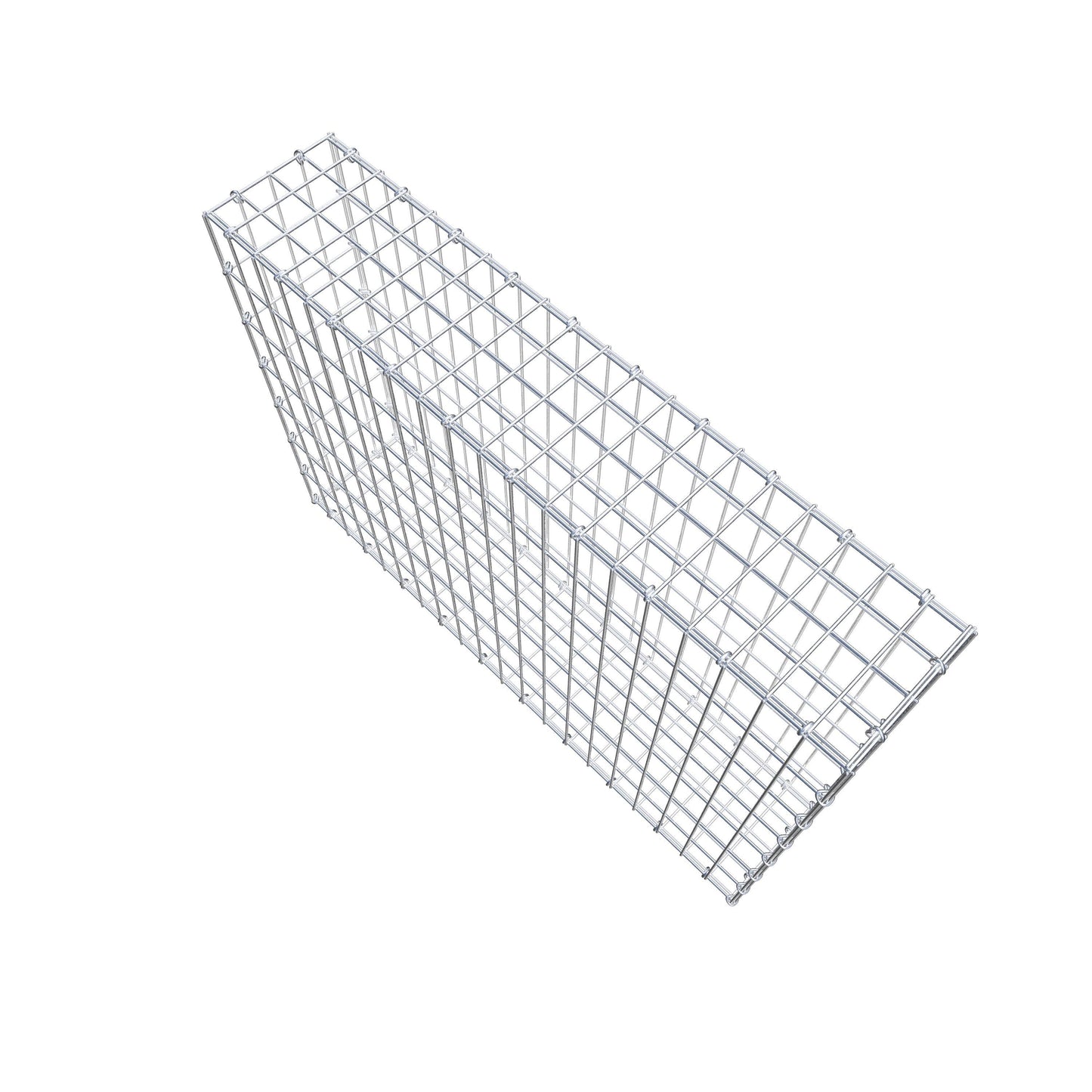 Gabion 100 cm x 70 cm x 20 cm (L x H x P), mailles 5 cm x 10 cm, anneau en C