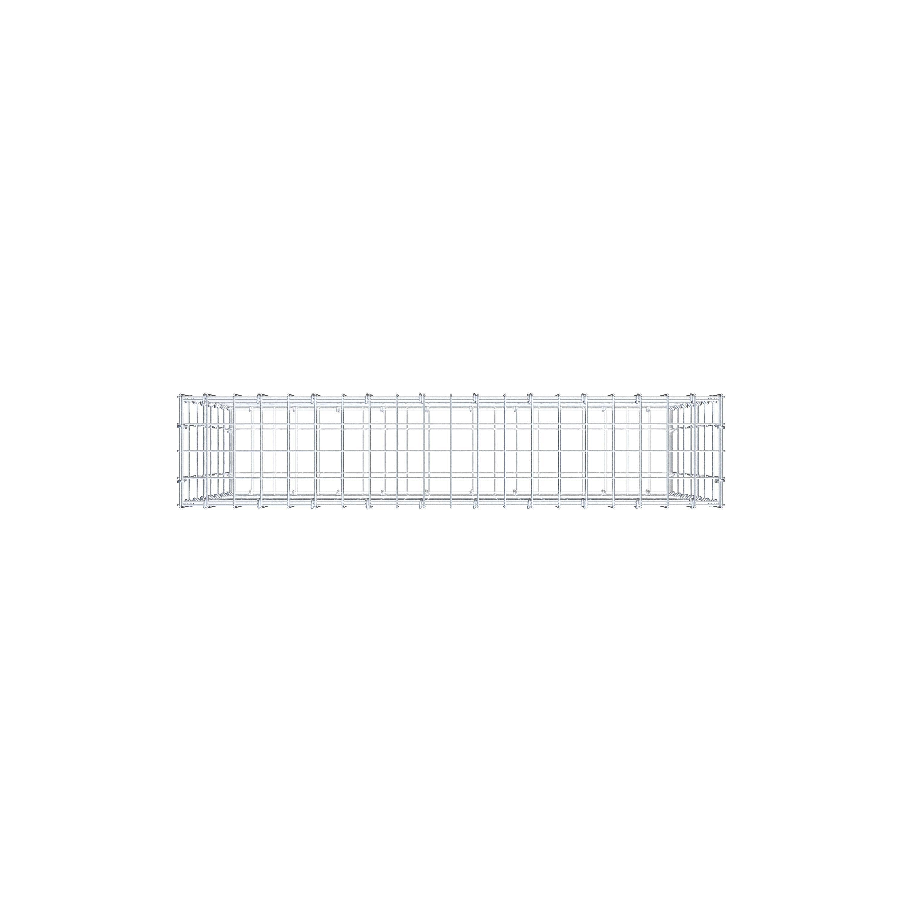 Gabion 100 cm x 70 cm x 20 cm (L x H x D), maskestørrelse 5 cm x 10 cm, C-ring