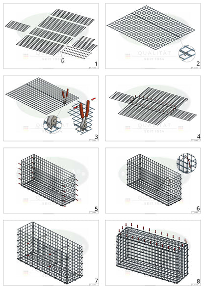 Gabião 100 cm x 90 cm x 40 cm (C x A x P), malhagem 5 cm x 5 cm, anel C