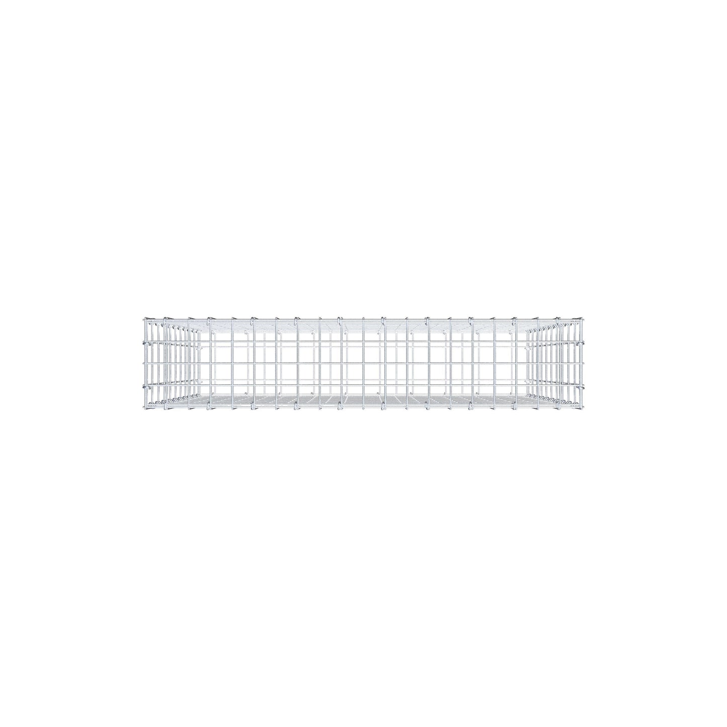 Gabion 100 cm x 100 cm x 20 cm (L x H x D), mesh size 5 cm x 10 cm, C-ring
