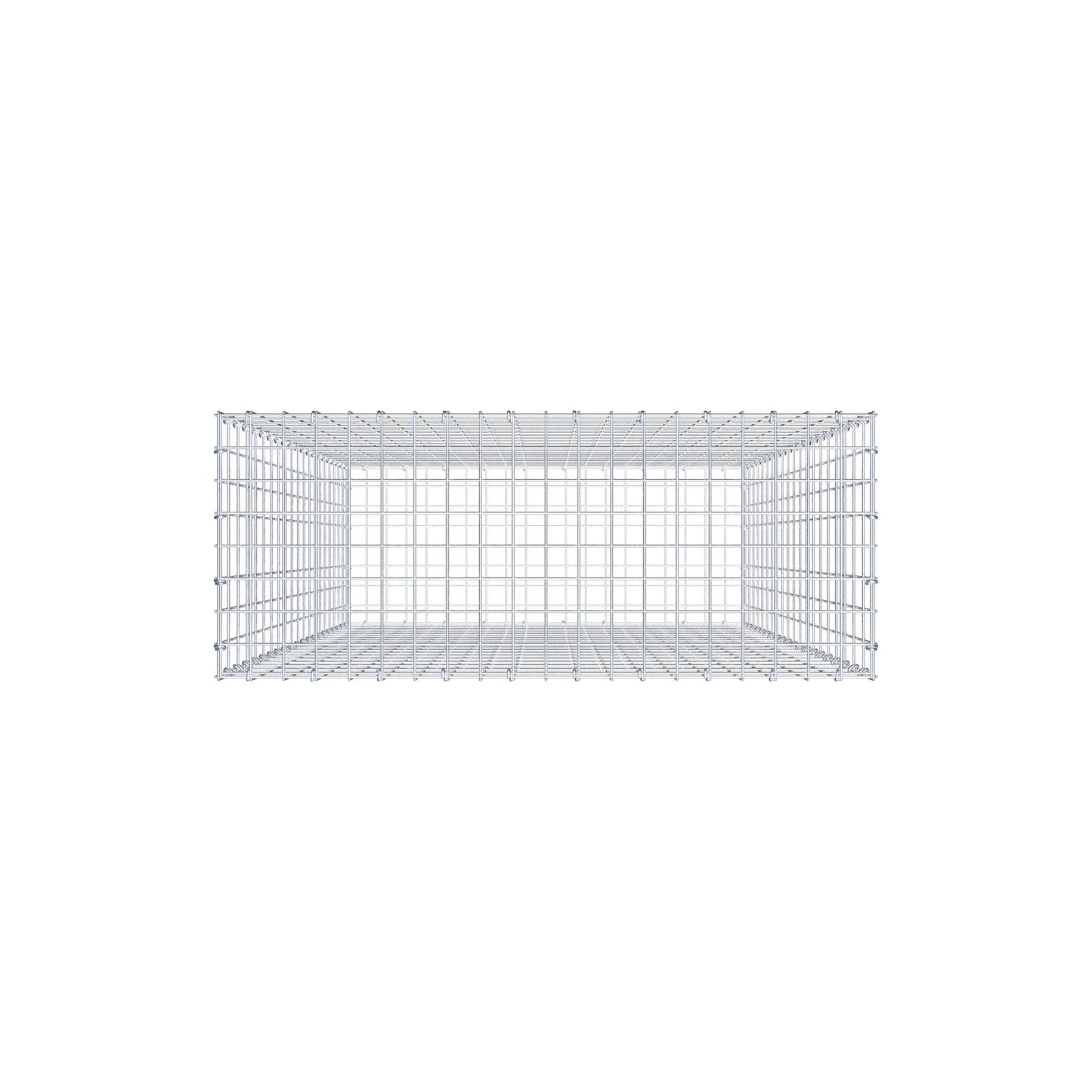 Gabion 200 cm x 100 cm x 40 cm (L x H x D), maskstorlek 5 cm x 10 cm, C-ring