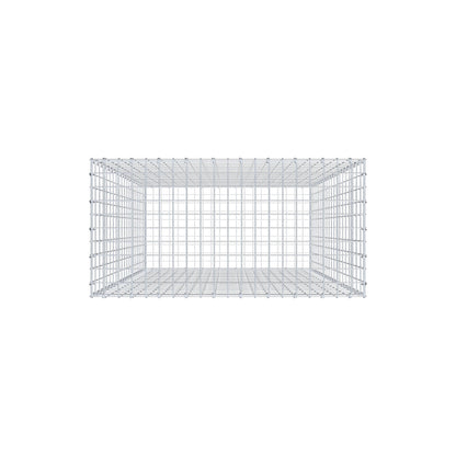 Gabbione 200 cm x 100 cm x 50 cm (L x H x P), maglia 5 cm x 10 cm, anello a C