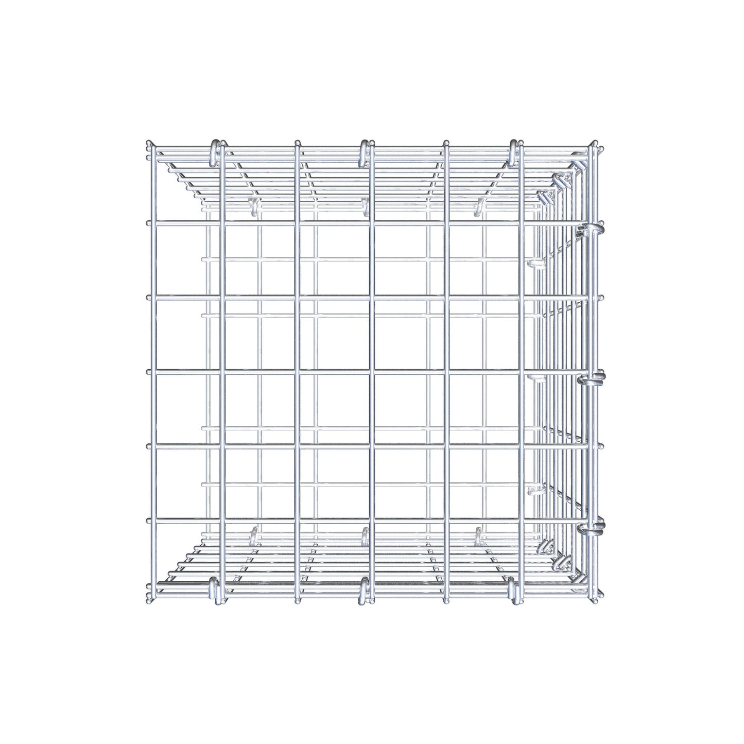 Monteret gabion type 2 30 cm x 30 cm x 30 cm (L x H x D), maskestørrelse 5 cm x 5 cm, C-ring