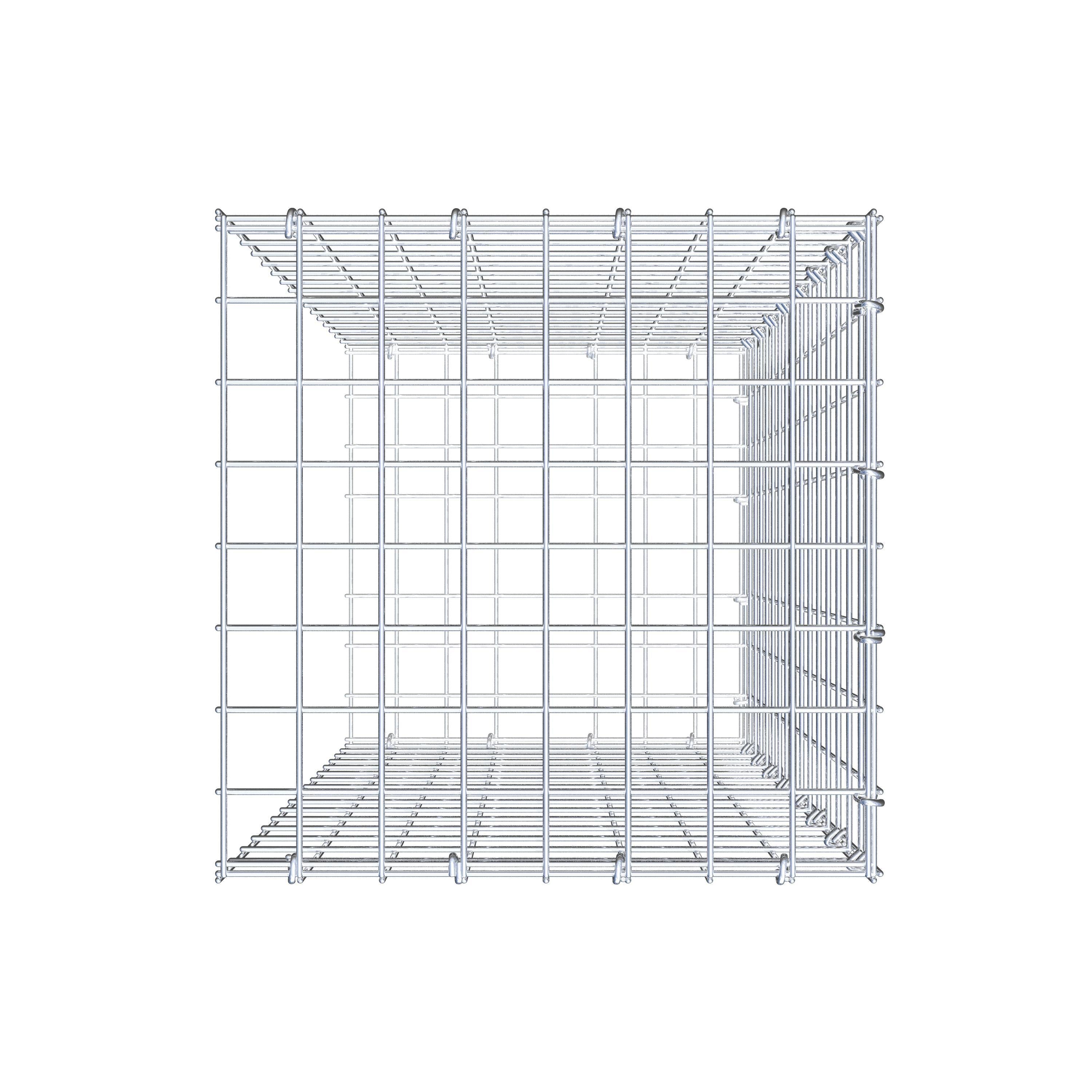 Gabião Tipo 2 80 cm x 40 cm x 40 cm (C x A x P), malhagem 5 cm x 5 cm, anel C