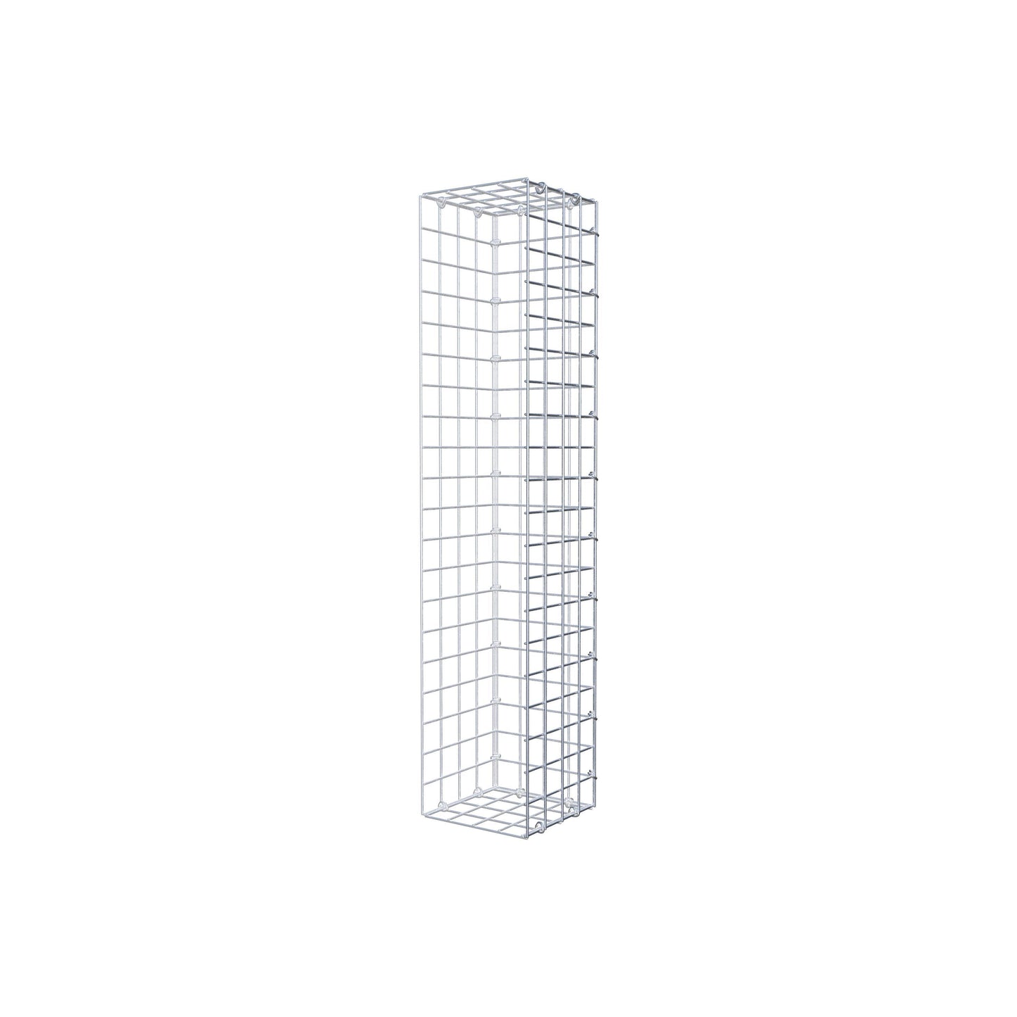 Monteret gabion type 2 100 cm x 20 cm x 20 cm (L x H x D), maskestørrelse 5 cm x 5 cm, C-ring
