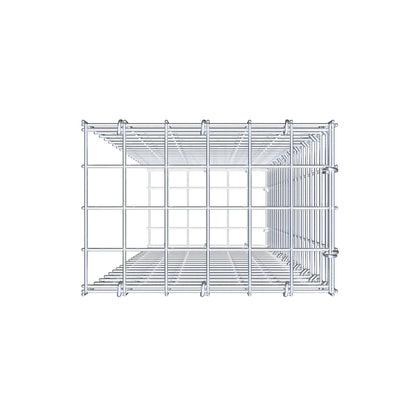 Monteret gabion type 2 100 cm x 30 cm x 20 cm (L x H x D), maskestørrelse 5 cm x 5 cm, C-ring