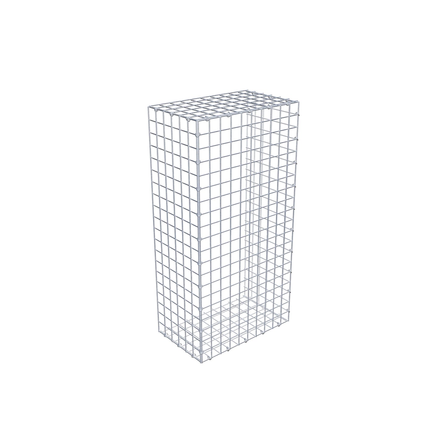 Monteret gabion type 2 100 cm x 30 cm x 50 cm (L x H x D), maskestørrelse 5 cm x 5 cm, C-ring