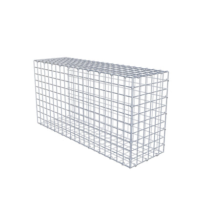 Monteret gabion type 2 100 cm x 50 cm x 30 cm (L x H x D), maskestørrelse 5 cm x 5 cm, C-ring