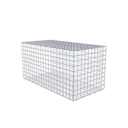 Monteret gabion type 2 100 cm x 50 cm x 50 cm (L x H x D), maskestørrelse 5 cm x 5 cm, C-ring