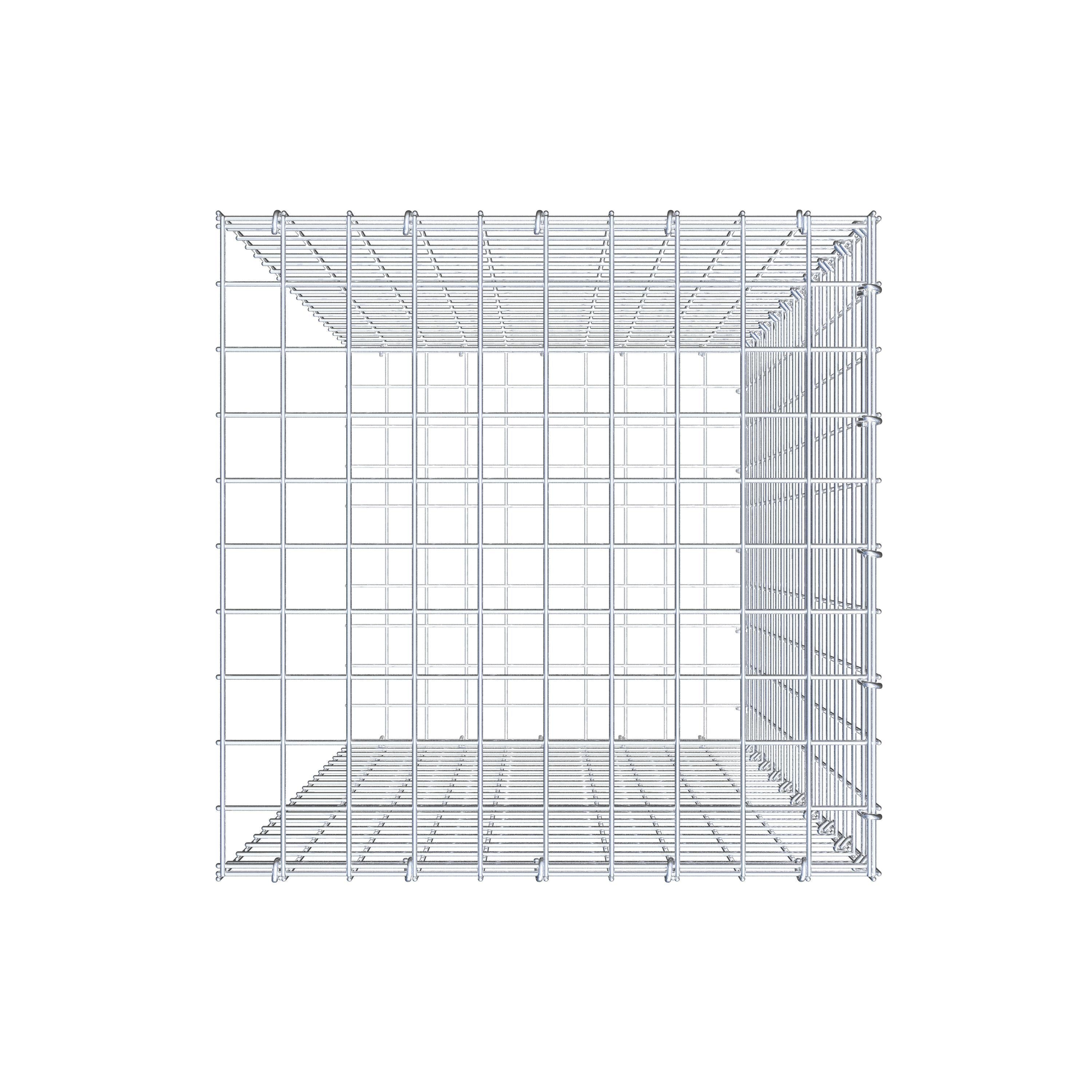 Anbaugabione Typ 2 100 cm x 50 cm x 50 cm (L x H x T), Maschenweite 5 cm x 5 cm, C-Ring