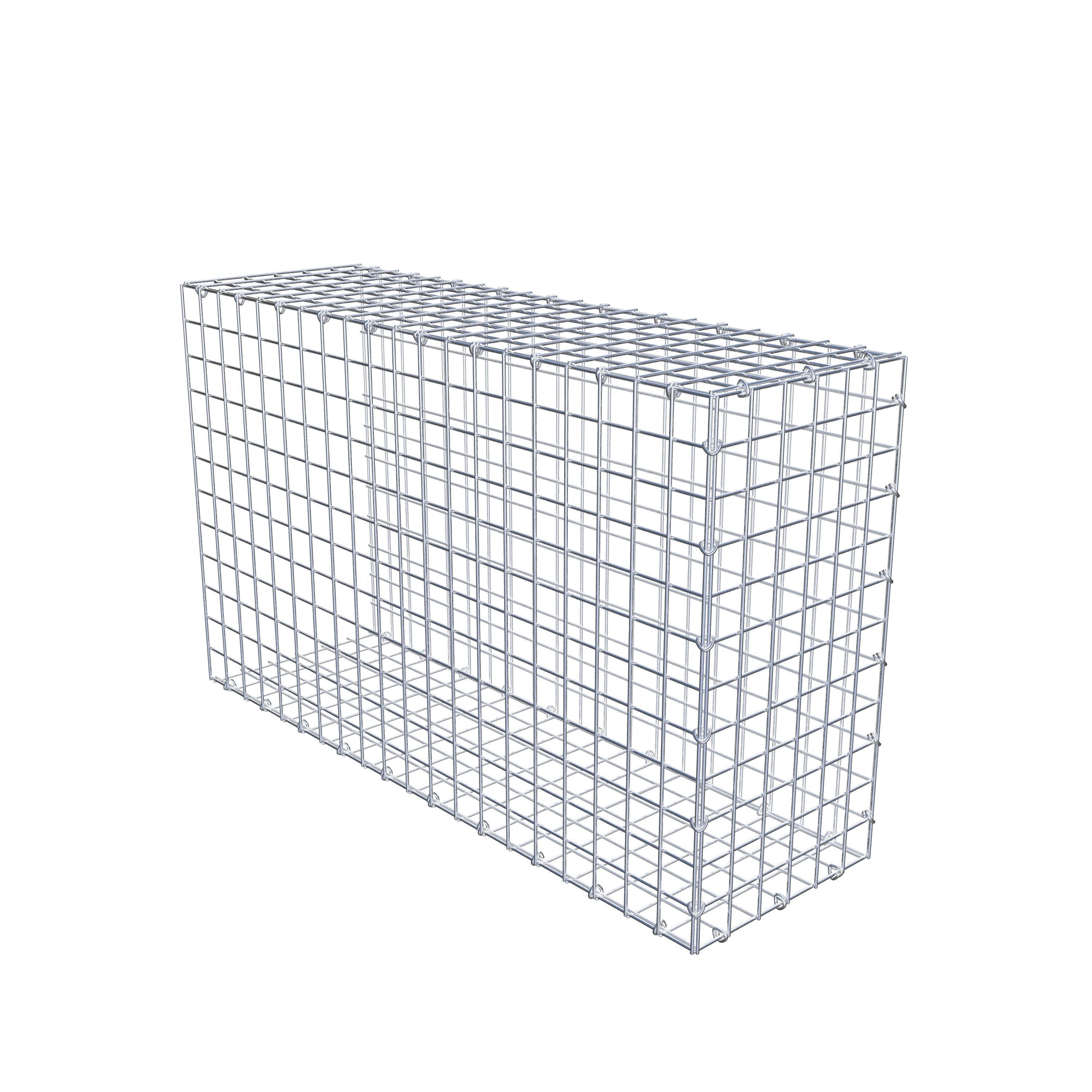 Monteret gabion type 2 100 cm x 60 cm x 30 cm (L x H x D), maskestørrelse 5 cm x 5 cm, C-ring