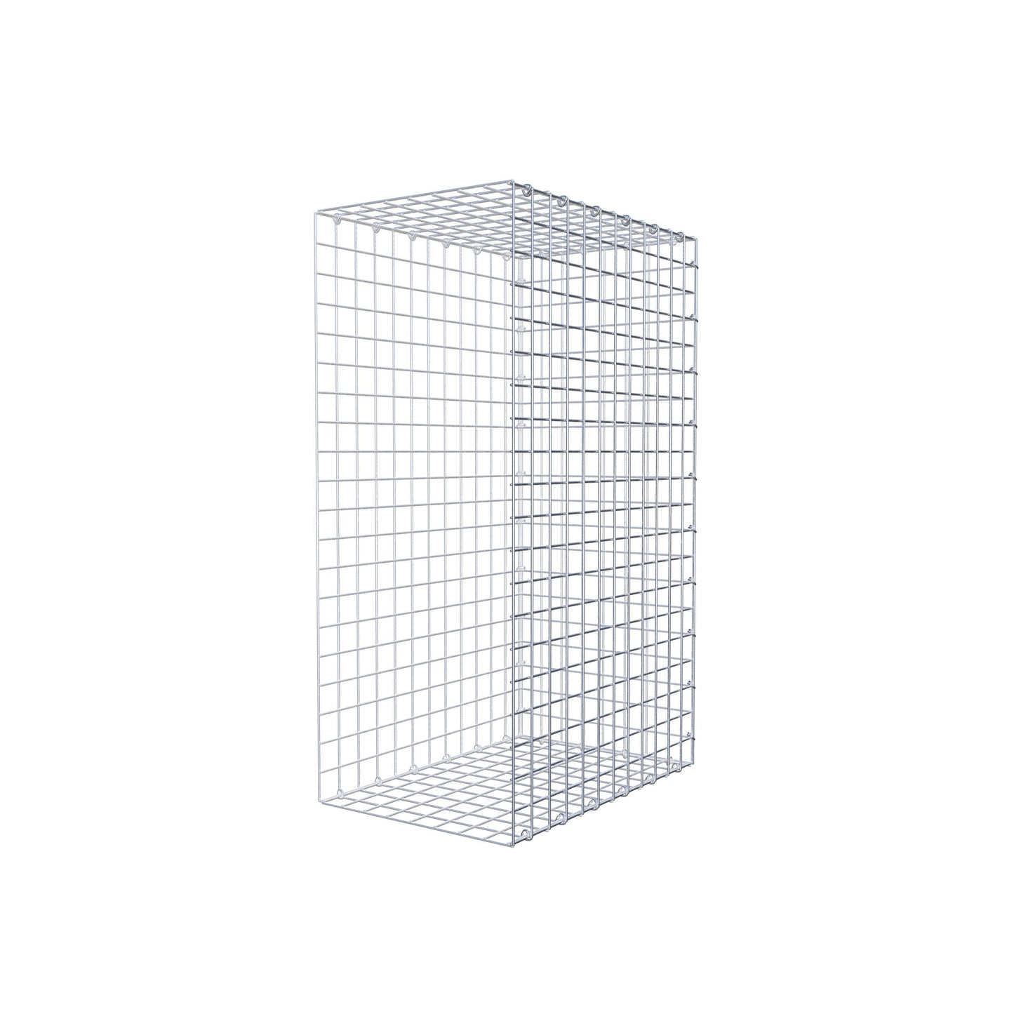 Monteret gabion type 2 100 cm x 60 cm x 40 cm (L x H x D), maskestørrelse 5 cm x 5 cm, C-ring