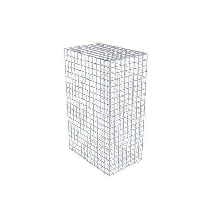 Monteret gabion type 2 100 cm x 60 cm x 40 cm (L x H x D), maskestørrelse 5 cm x 5 cm, C-ring