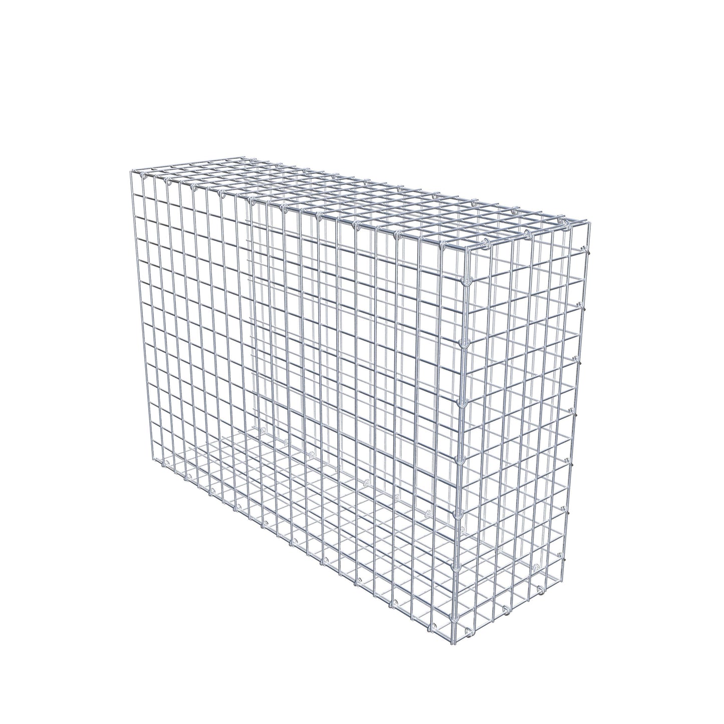 Typ 2 påbyggnadsgabion 100 cm x 70 cm x 30 cm (L x H x D), maskstorlek 5 cm x 5 cm, C-ring
