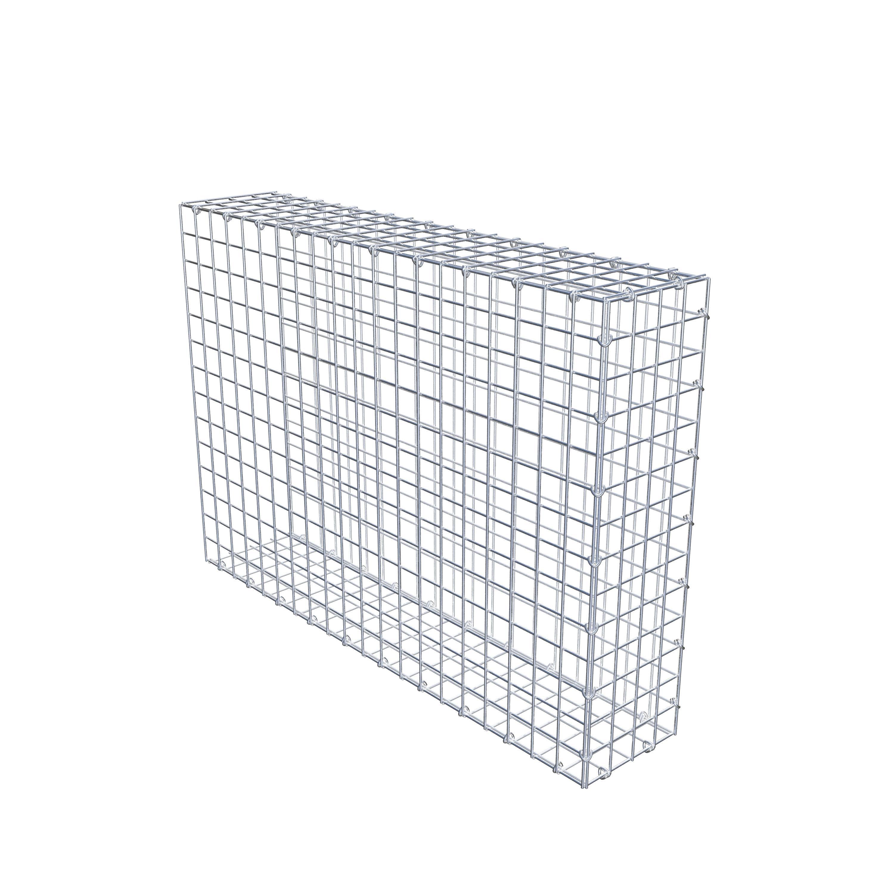 Monteret gabion type 2 100 cm x 70 cm x 20 cm (L x H x D), maskestørrelse 5 cm x 5 cm, C-ring