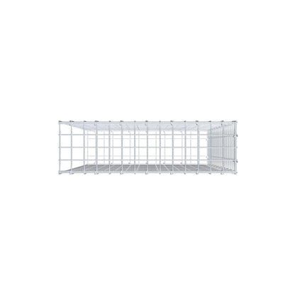 Monteret gabion type 2 100 cm x 70 cm x 20 cm (L x H x D), maskestørrelse 5 cm x 5 cm, C-ring