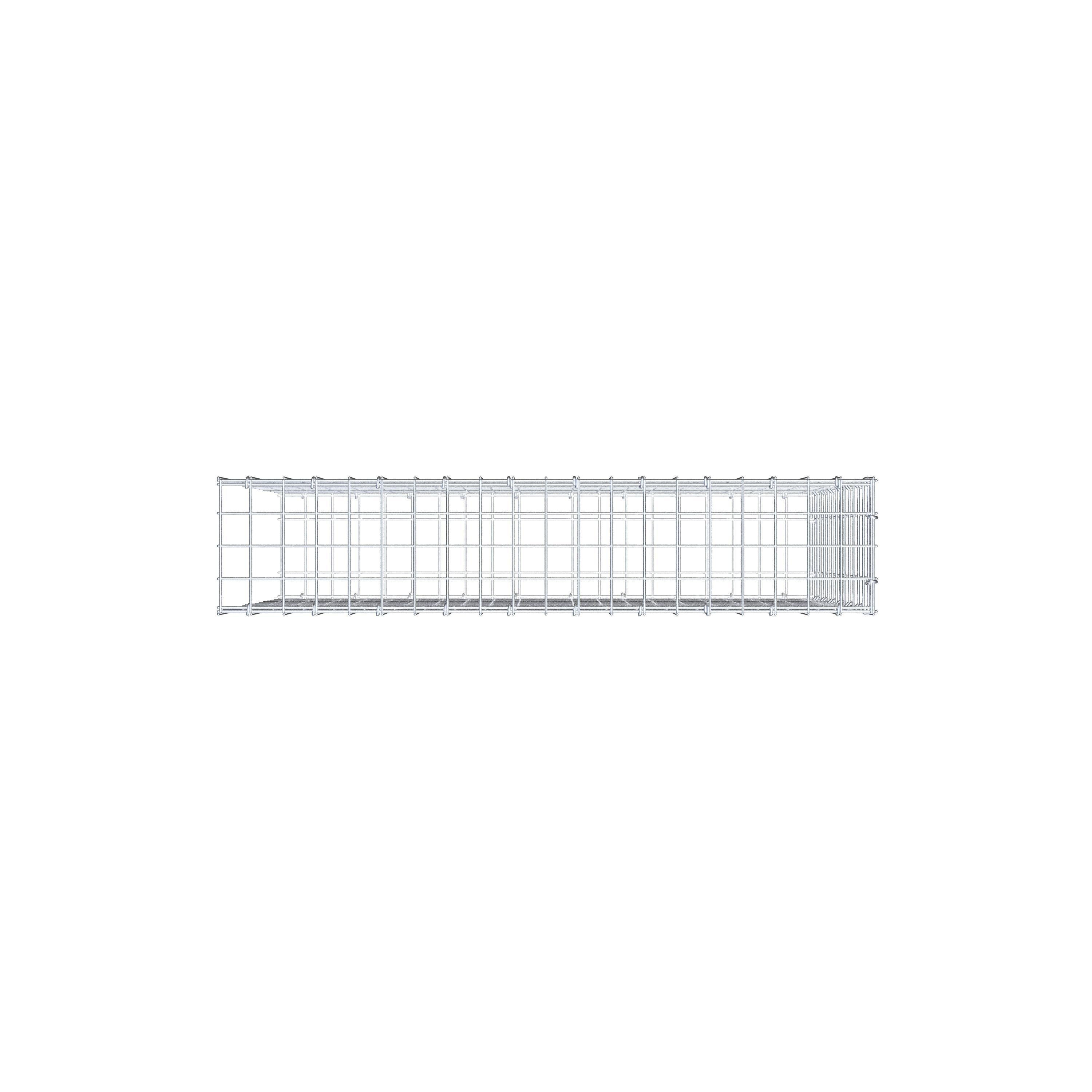 Monteret gabion type 2 100 cm x 70 cm x 20 cm (L x H x D), maskestørrelse 5 cm x 5 cm, C-ring