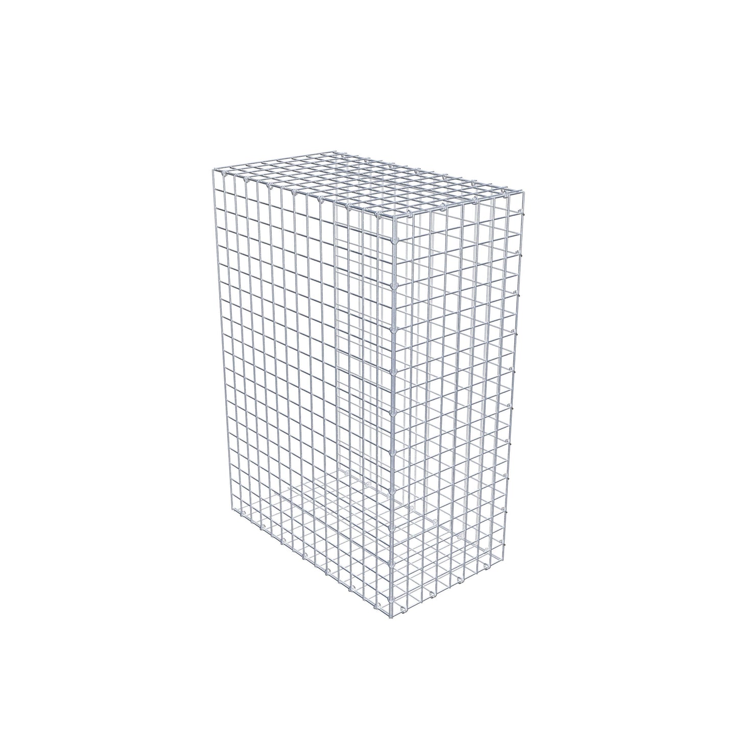 Typ 2 påbyggnadsgabion 100 cm x 70 cm x 40 cm (L x H x D), maskstorlek 5 cm x 5 cm, C-ring