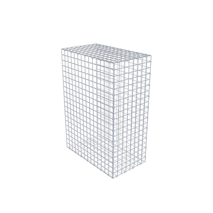 Typ 2 påbyggnadsgabion 100 cm x 70 cm x 40 cm (L x H x D), maskstorlek 5 cm x 5 cm, C-ring