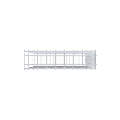 Monteret gabion type 2 100 cm x 80 cm x 20 cm (L x H x D), maskestørrelse 5 cm x 5 cm, C-ring