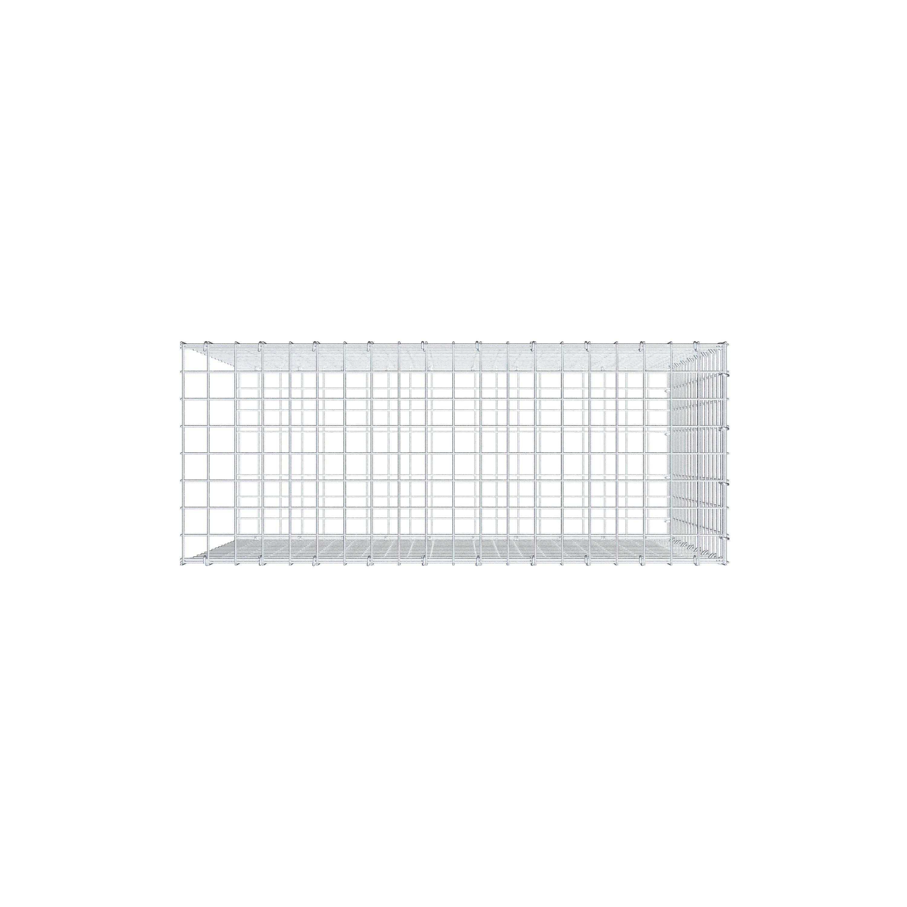 Anbaugabione Typ 2 100 cm x 80 cm x 40 cm (L x H x T), Maschenweite 5 cm x 5 cm, C-Ring