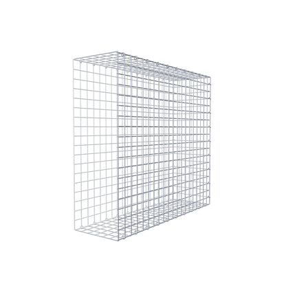 Monteret gabion type 2 100 cm x 90 cm x 30 cm (L x H x D), maskestørrelse 5 cm x 5 cm, C-ring