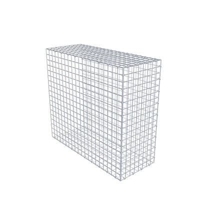 Monteret gabion type 2 100 cm x 90 cm x 40 cm (L x H x D), maskestørrelse 5 cm x 5 cm, C-ring