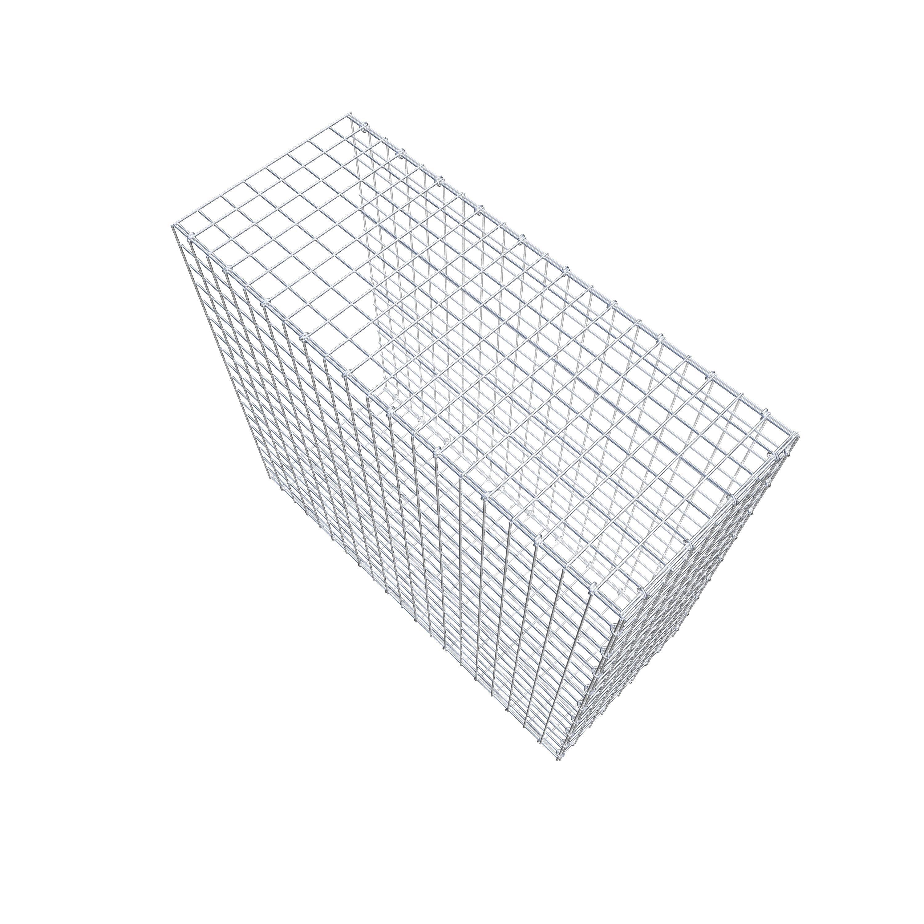 Monteret gabion type 2 100 cm x 90 cm x 40 cm (L x H x D), maskestørrelse 5 cm x 5 cm, C-ring