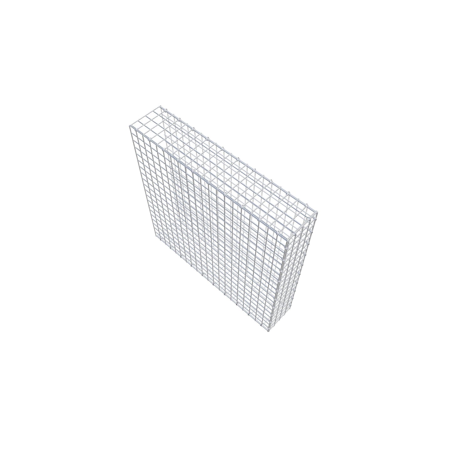 Monteret gabion type 2 100 cm x 100 cm x 20 cm (L x H x D), maskestørrelse 5 cm x 5 cm, C-ring