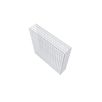 Monteret gabion type 2 100 cm x 100 cm x 20 cm (L x H x D), maskestørrelse 5 cm x 5 cm, C-ring