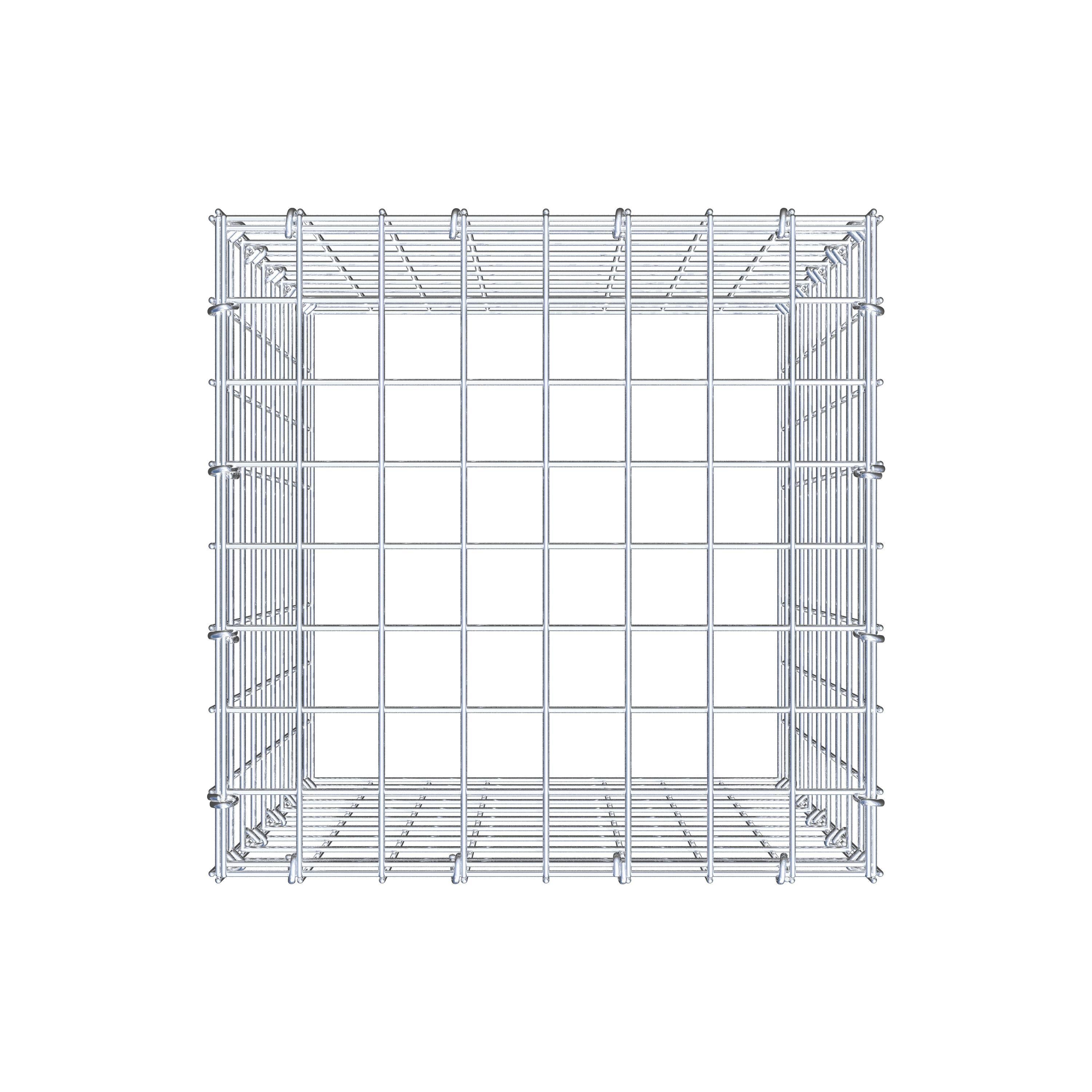 Mounted gabion type 3 50 cm x 40 cm x 40 cm (L x H x D), mesh size 5 cm x 5 cm, C-ring