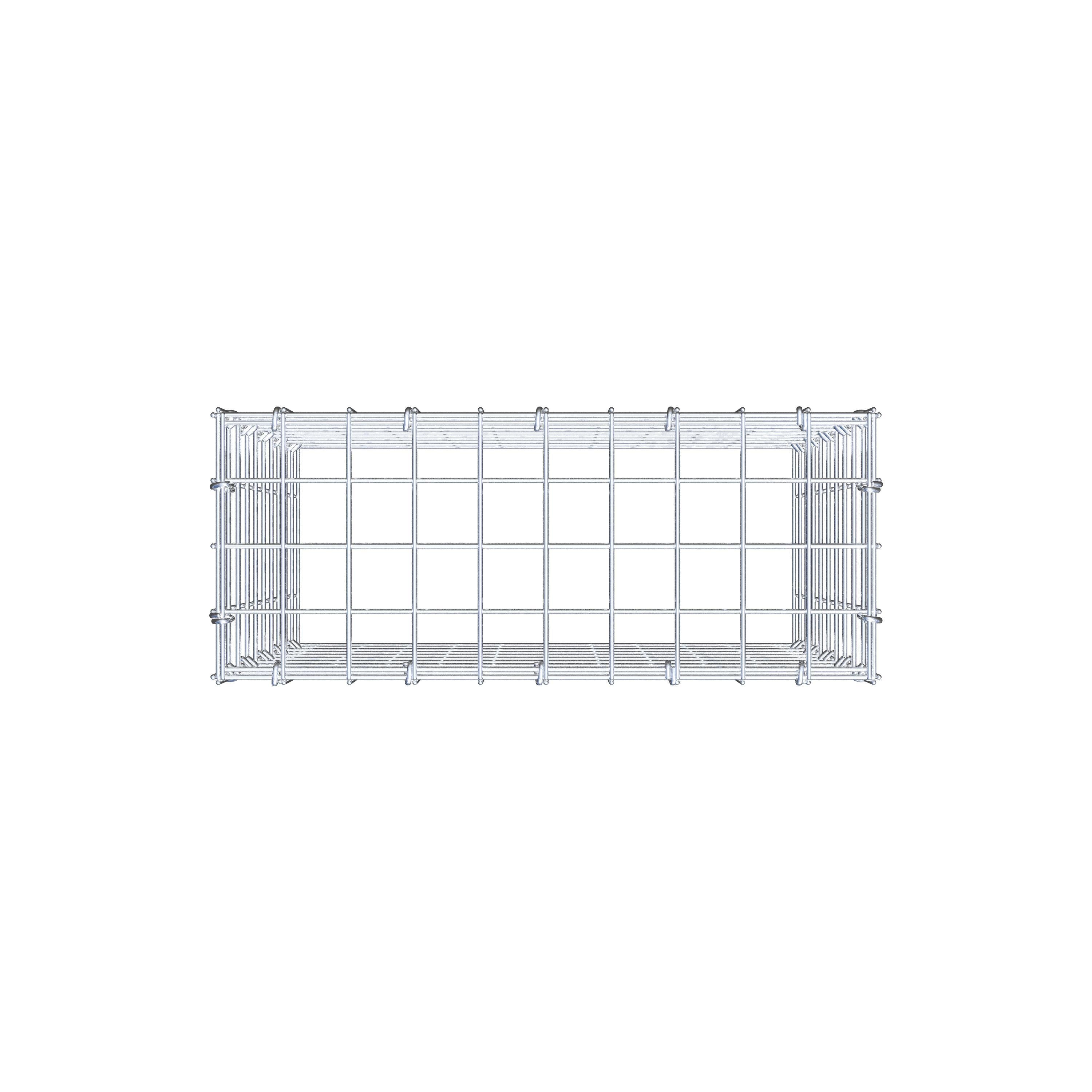 Anbaugabione Typ 3 50 cm x 50 cm x 20 cm (L x H x T), Maschenweite 5 cm x 5 cm, C-Ring